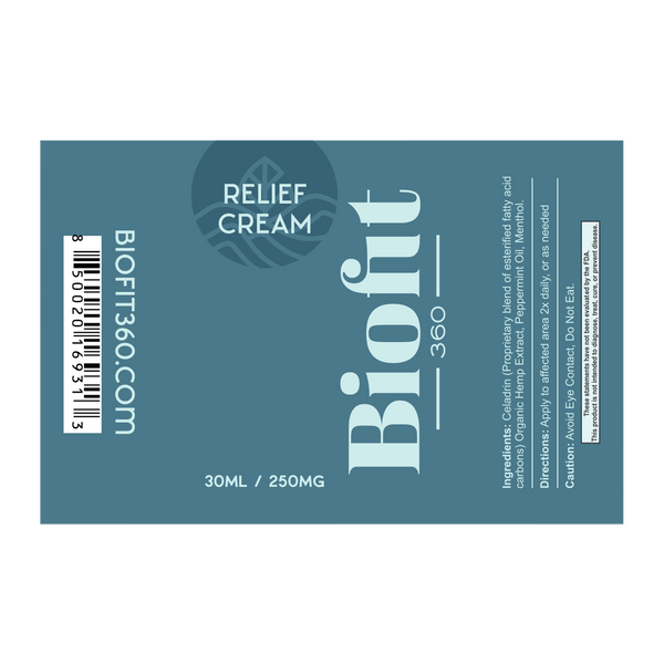 Relief Cream Starter Pump - 250mg - BioFit 360 CBD